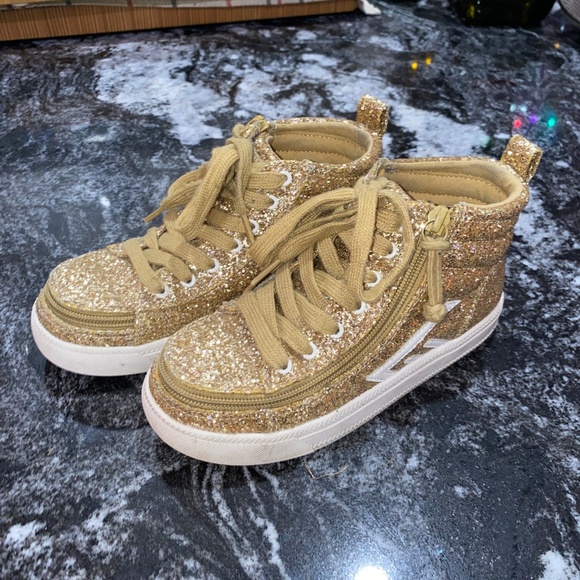 Gold Kids Billy Zip-around Runners Size 1 - Picture 2 of 9